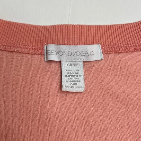 Beyond Yoga Tropez Pullover Peach Blush Crop Sweatshirt Size Small - Picture 5 of 11